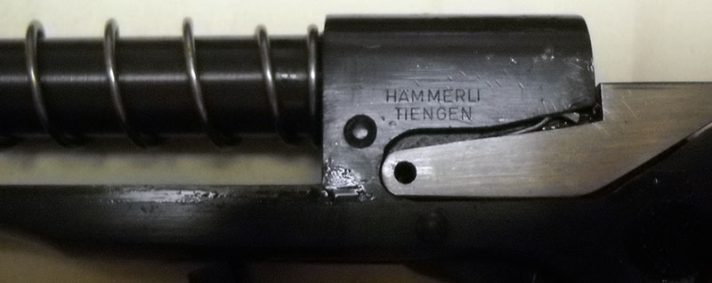detail, 1001 chamber marking: HÄMMERLI  TIENGEN